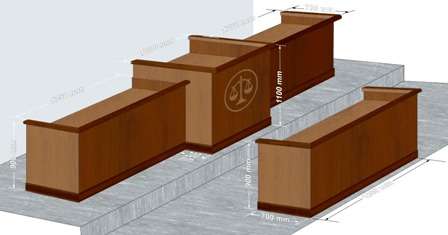 meubles de cour design pour les salles d'audience
