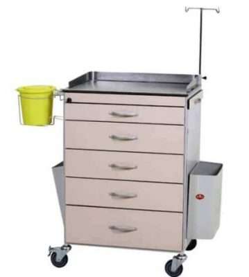 medical trolley with drawers